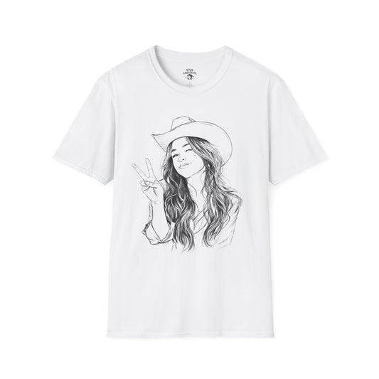 Cowgirl Peace Sign T-Shirt
