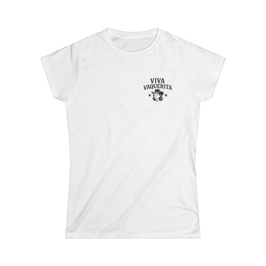 T-Shirt — "Viva Vaquerita" Western Cowgirl Tee with Rope Lasso Back Graphic