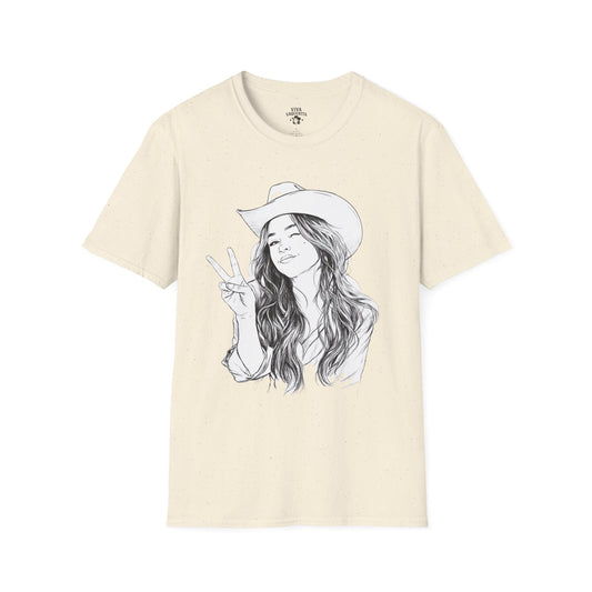 Cowgirl Peace Sign T-Shirt