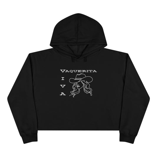 Vaquerita Cropped Hoodie — Western Cowgirl Graphic Crop Top