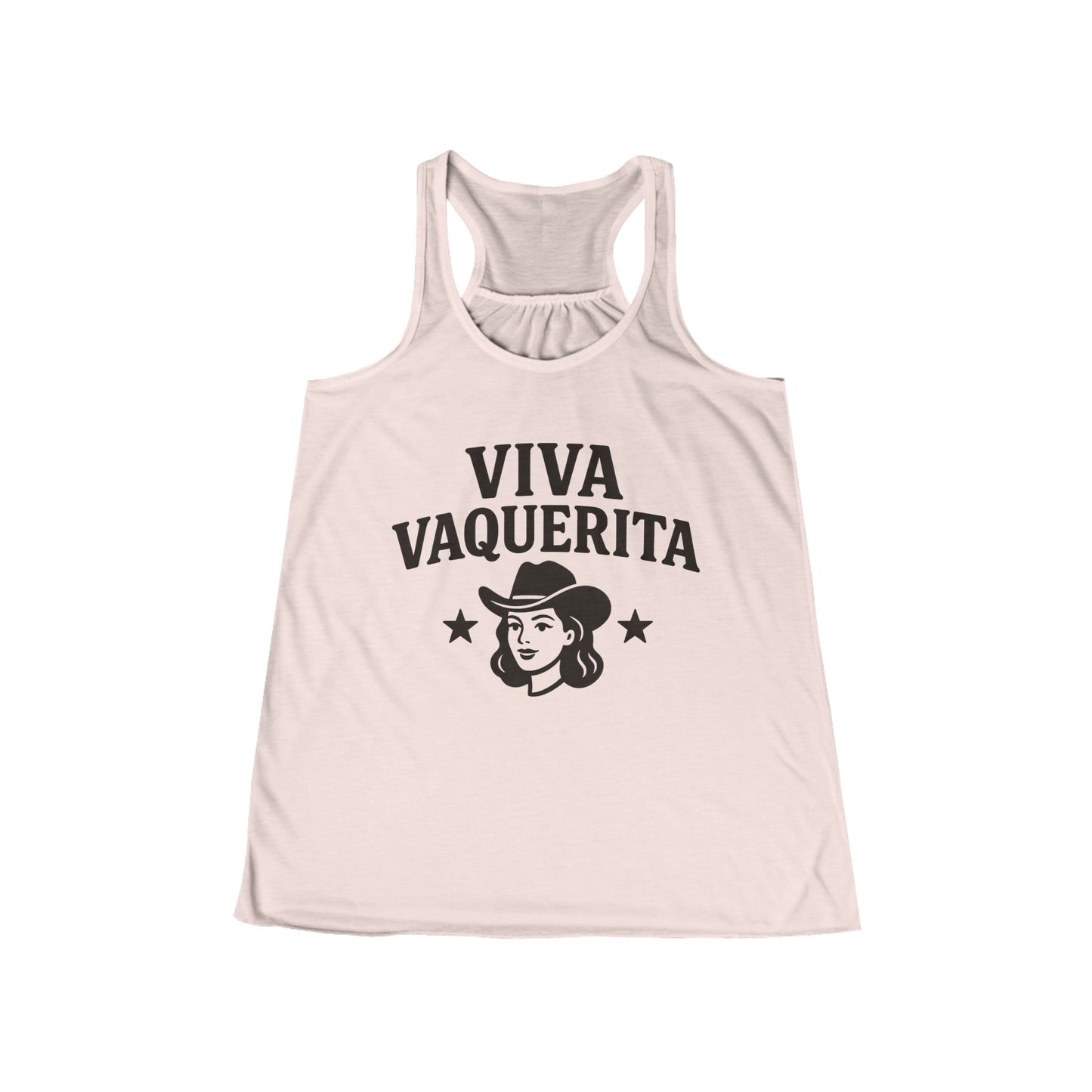 Viva Vaquerita Racerback Tank Top — Retro Cowgirl Graphic Women’s Tank