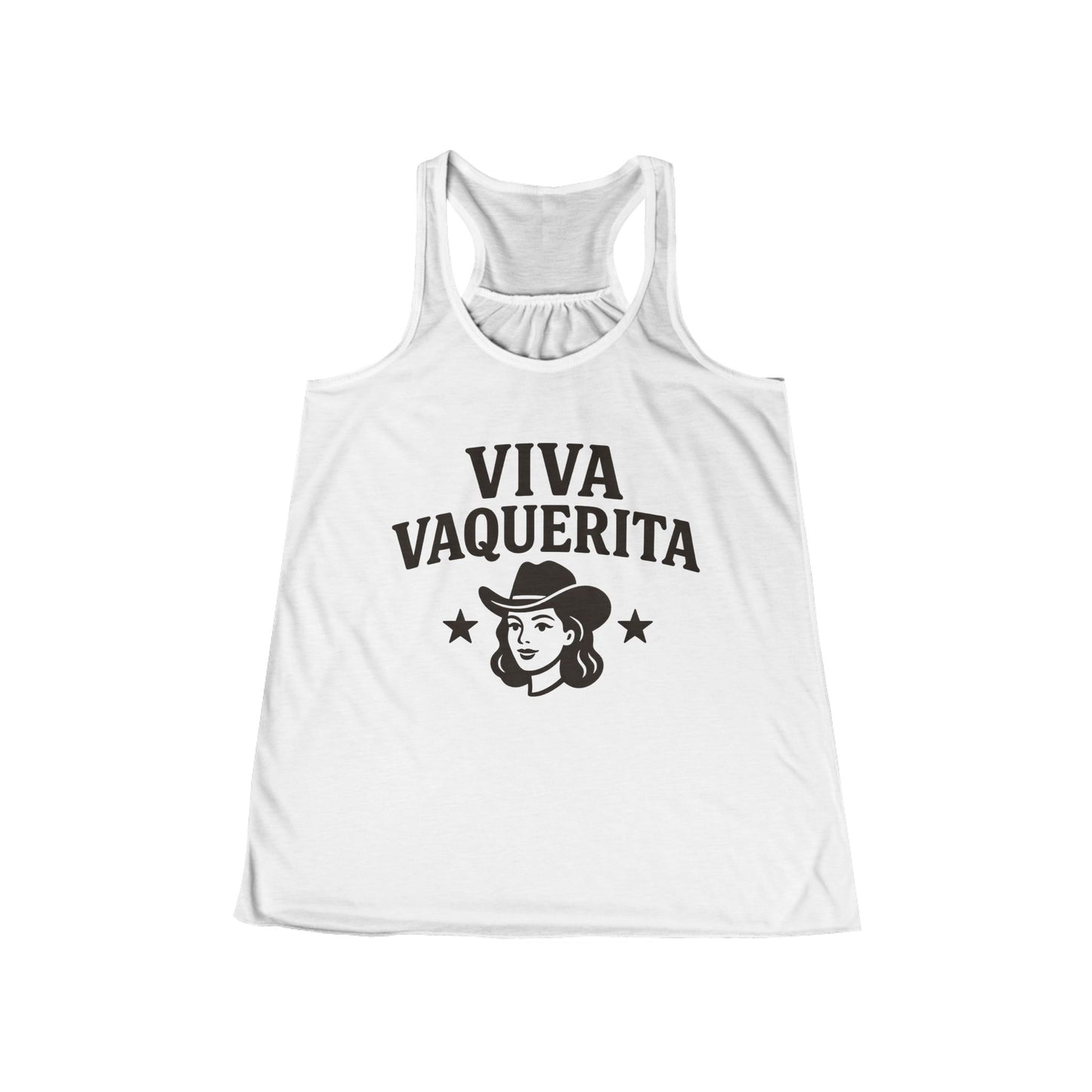 Viva Vaquerita Racerback Tank Top — Retro Cowgirl Graphic Women’s Tank
