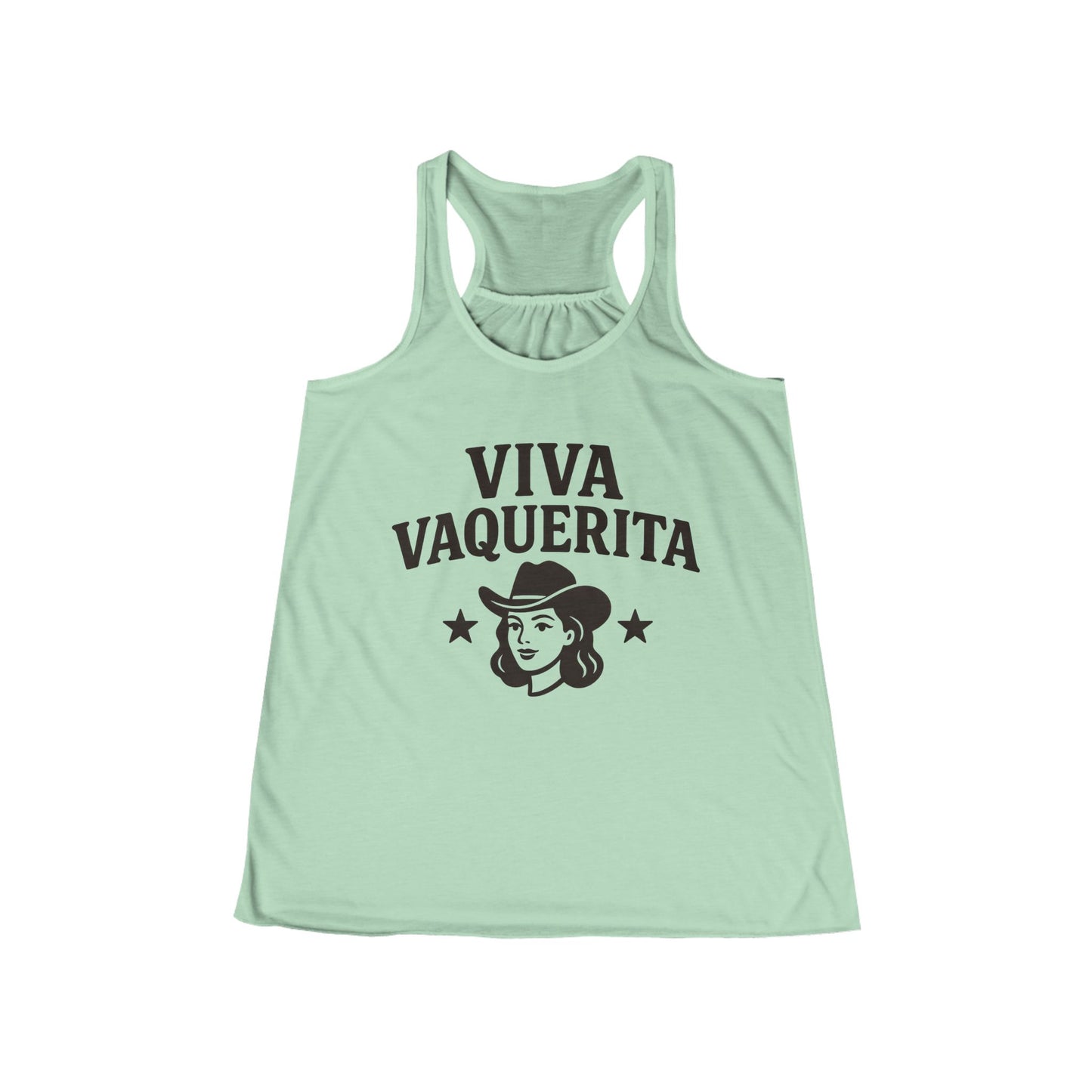 Viva Vaquerita Racerback Tank Top — Retro Cowgirl Graphic Women’s Tank