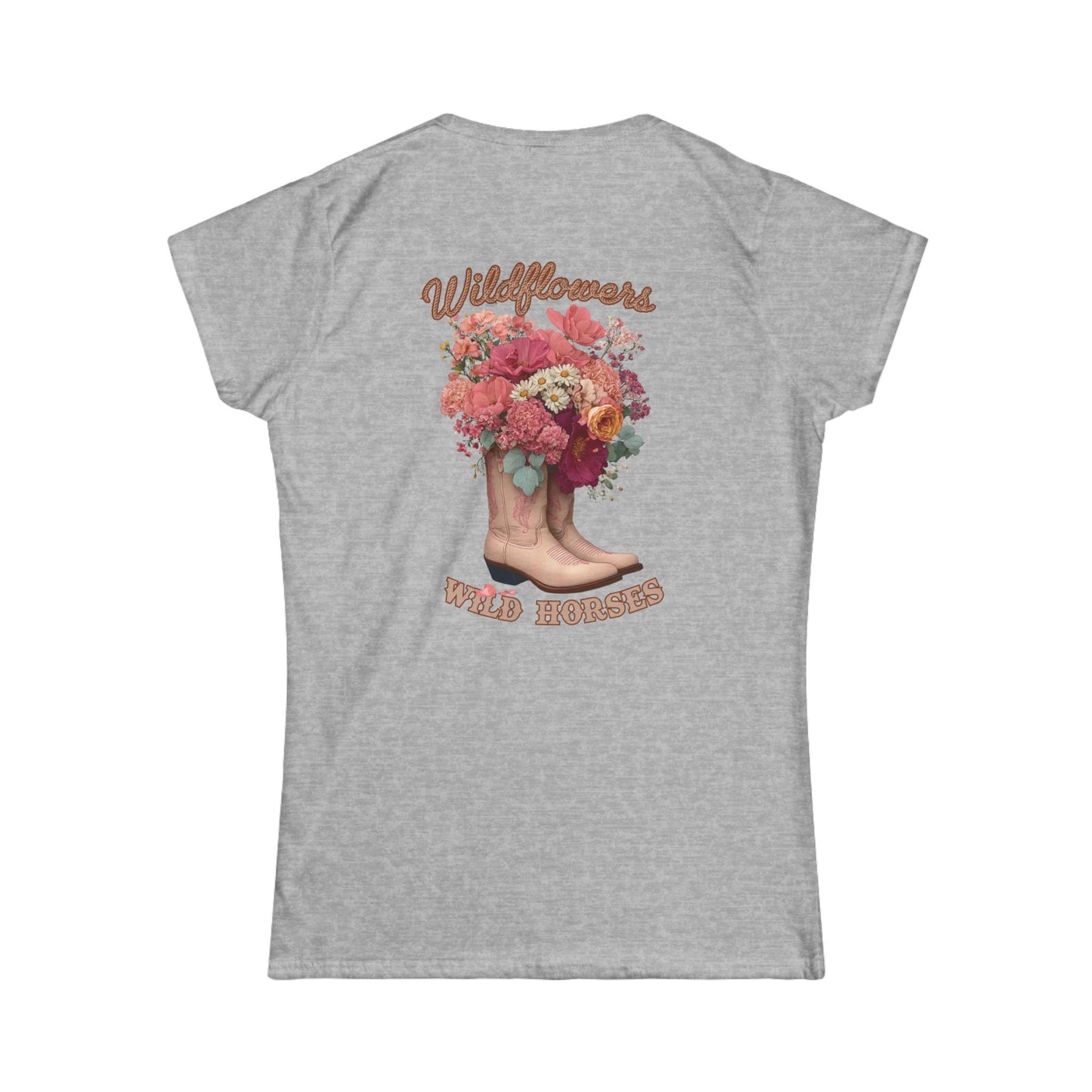 Wildflowers & Wild Horses Women's Tee — Floral Cowgirl Graphic Shirt