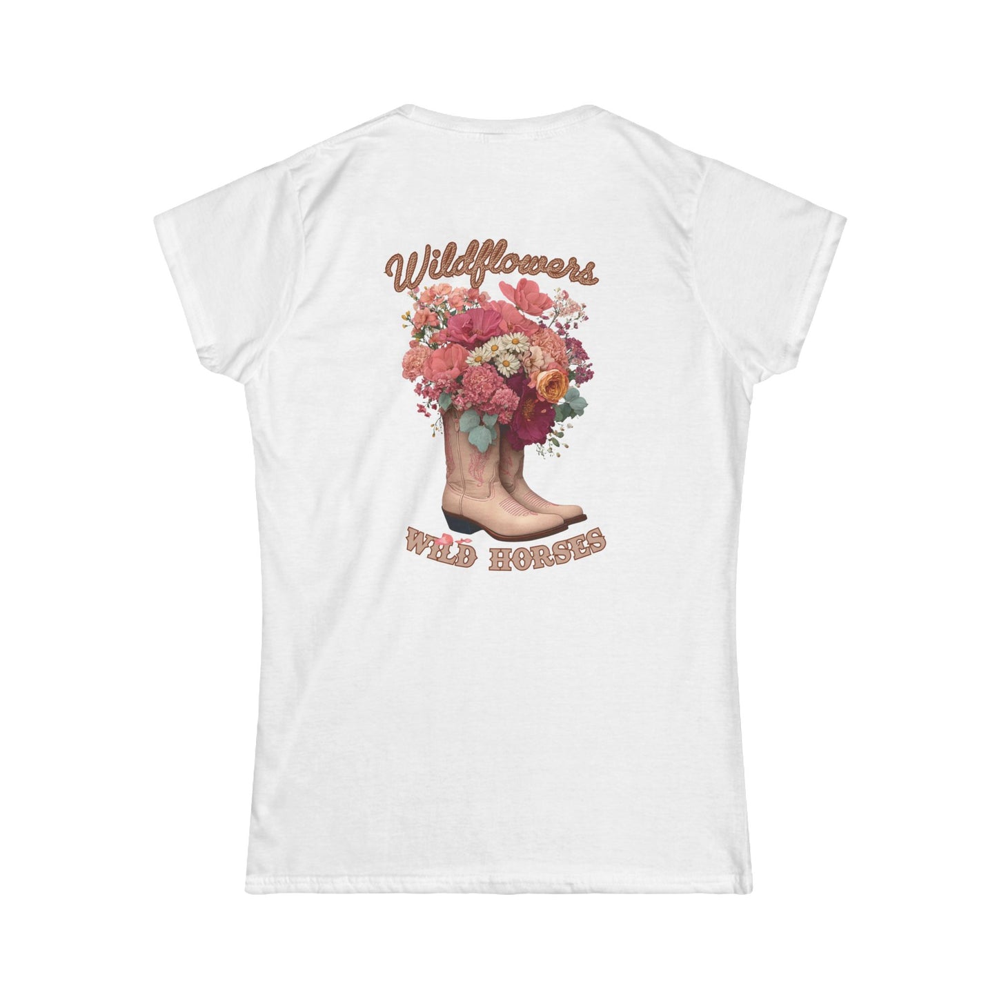 Wildflowers & Wild Horses Women's Tee — Floral Cowgirl Graphic Shirt