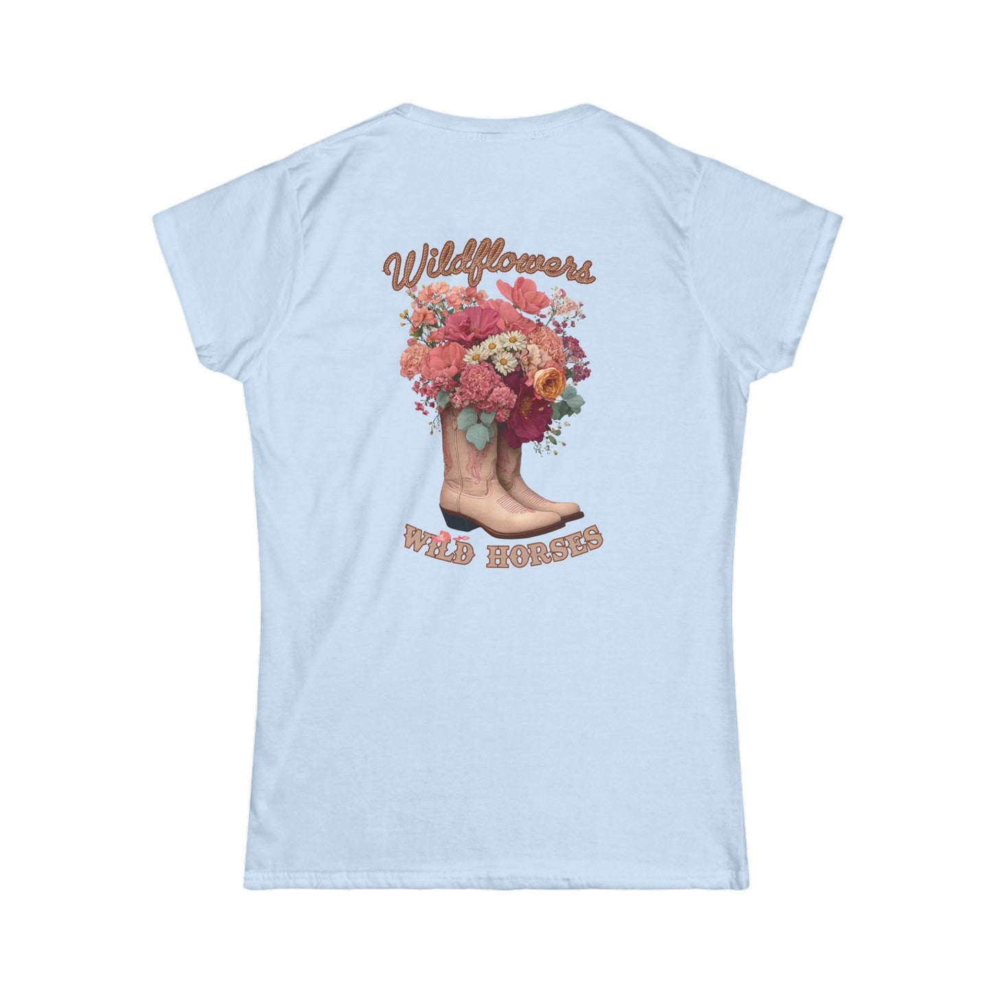 Wildflowers & Wild Horses Women's Tee — Floral Cowgirl Graphic Shirt
